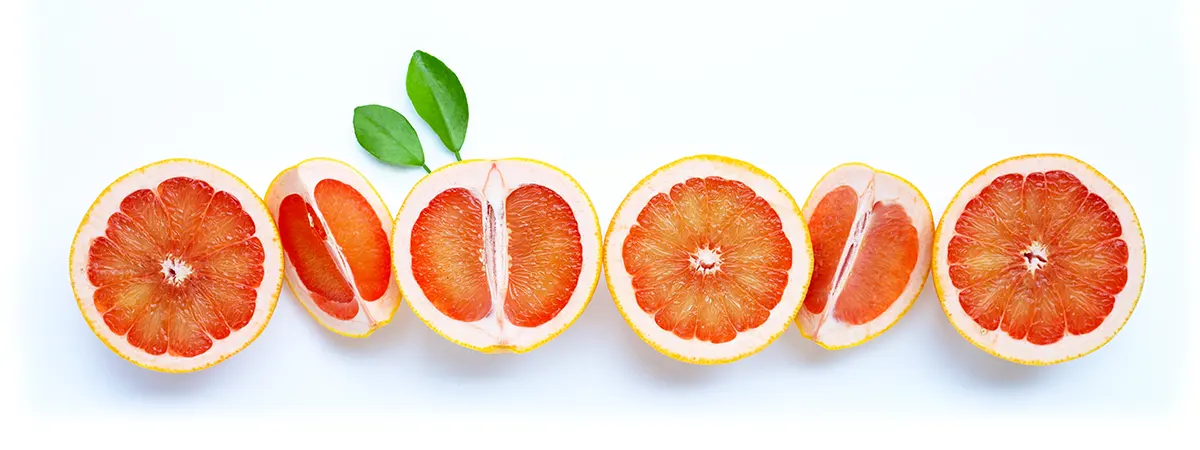 čerstvé plody grapefruitu
