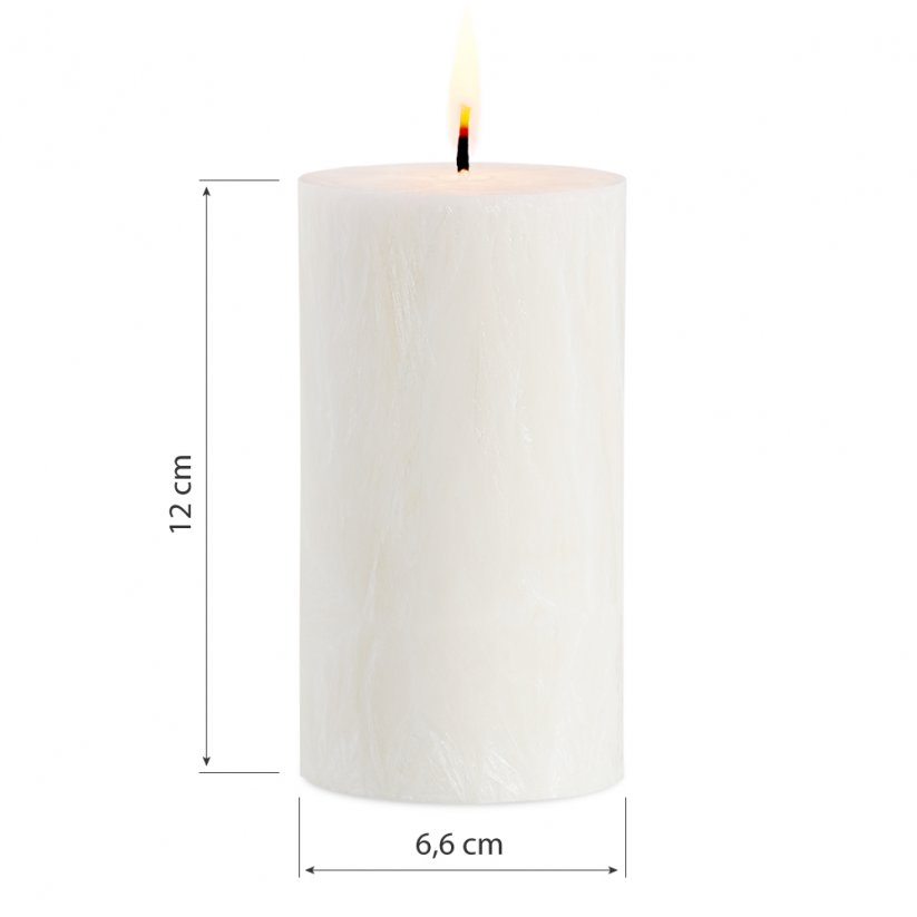 Válcová svíčka z palmového vosku 6,6x12 cm
