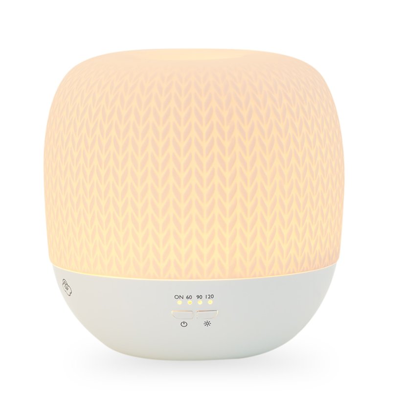 Keramický ultrazvukový aromadifuzér s lampičkou Knit