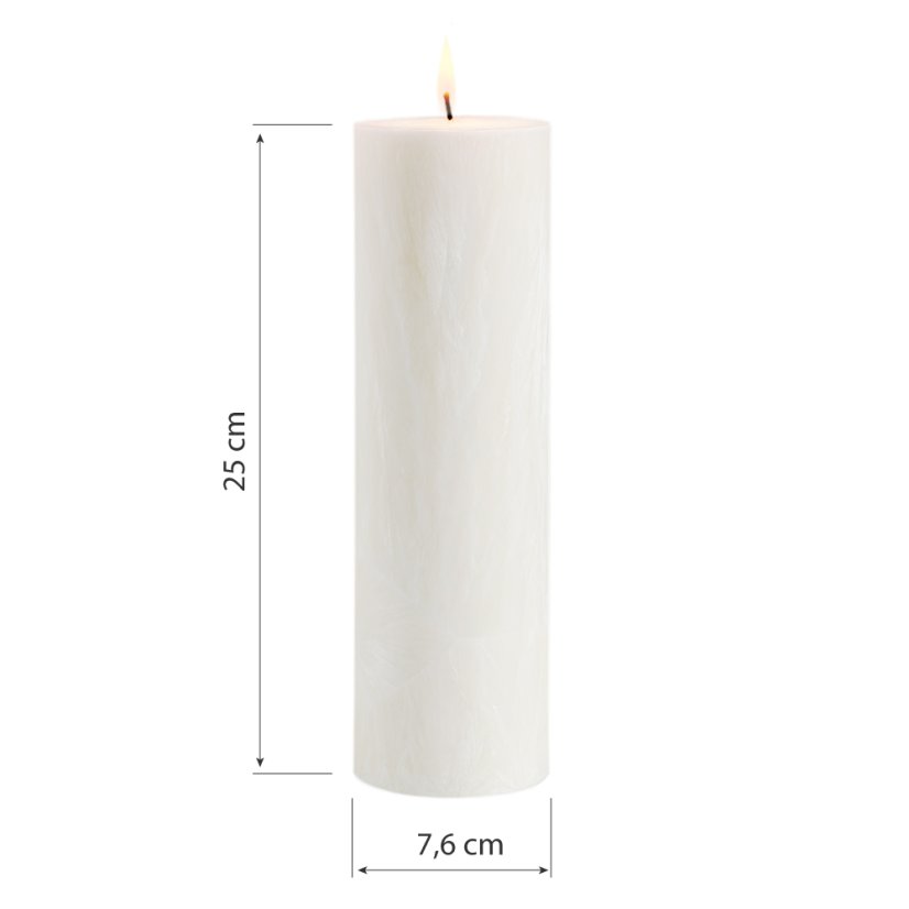 Velká přírodní svíčka z palmového vosku 7,6x25 cm