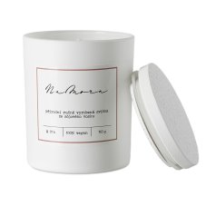 Sójová svíčka v bílém skle s bílým víčkem