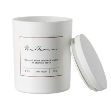 Sójová svíčka v bílém skle s bílým víčkem