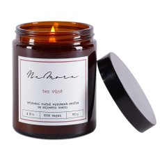 Svíčka ze sójového vosku v hnědém skle s víčkem