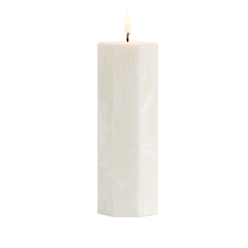 Osmistěnná svíčka z palmového vosku 6x16 cm