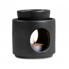Černá keramická aromalampa Innobiz na čajové svíčky
