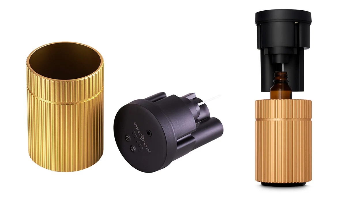 Nebulizační difuzér do auta bez vody na baterii Striped Metal - Serene House
